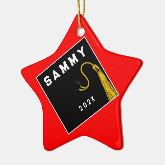 Gepersonaliseerde Afstuderen Keepsake Keramische O Keramisch Ornament (Links)