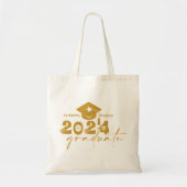 Gepersonaliseerde Afstuderen klasse van 2024 Gold Tote Bag (Voorkant)