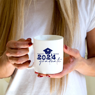 Gepersonaliseerde Afstuderen klasse van 2024 Navy  Koffiemok