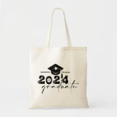 Gepersonaliseerde Afstuderen klasse van 2024 Tote Bag (Voorkant)