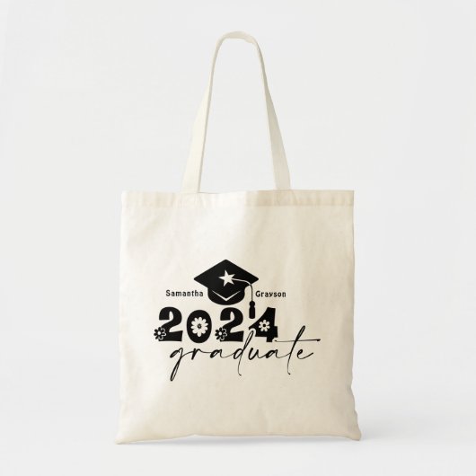 Gepersonaliseerde Afstuderen klasse van 2024 Tote Bag (Voorkant)