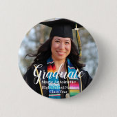 Gepersonaliseerde Afstuderen moderne foto Ronde Button 5,7 Cm (Voorkant)