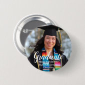 Gepersonaliseerde Afstuderen moderne foto Ronde Button 5,7 Cm (Voorkant /achterkant)
