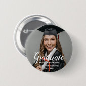 Gepersonaliseerde Afstuderen moderne foto Ronde Button 5,7 Cm (Voorkant /achterkant)
