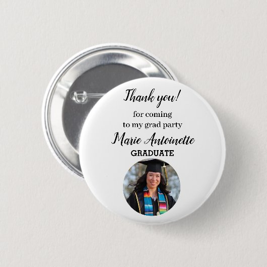 Gepersonaliseerde Afstuderen moderne foto Ronde Button 5,7 Cm (Voorkant /achterkant)