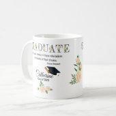 Gepersonaliseerde Afstuderen Mok Gift voor haar (Voorkant links)