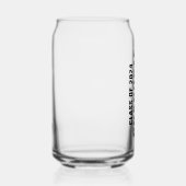 Gepersonaliseerde Afstuderen naam Blikvorm Glas (Rechts)