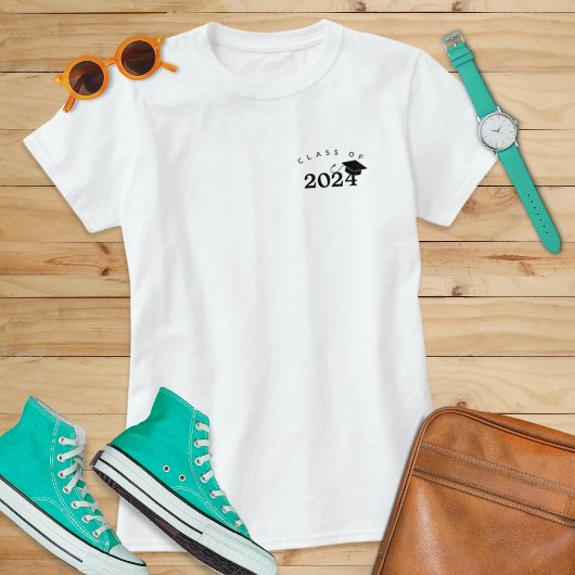 Gepersonaliseerde Afstuderen naam, jaar, schoolfee T-shirt