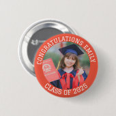 Gepersonaliseerde Afstuderen Naam Leeftijdsklasse Ronde Button 5,7 Cm (Voorkant /achterkant)