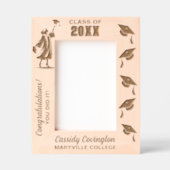 Gepersonaliseerde Afstuderen naam, school / colleg Gegraveerde Lijstjes (Voorkant)