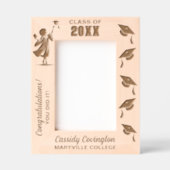Gepersonaliseerde Afstuderen naam, school / colleg Gegraveerde Lijstjes (Voorkant)