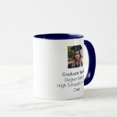 Gepersonaliseerde Afstuderen Photo Afstuderen Navy Mok (Voorkant rechts)