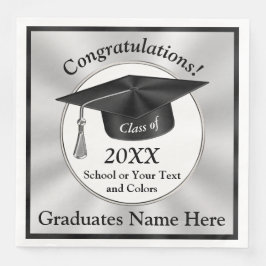 Gepersonaliseerde Afstuderen servetten Jouw tekst,