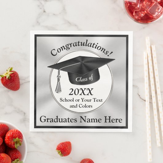 Gepersonaliseerde Afstuderen servetten Jouw tekst, (Insitu)