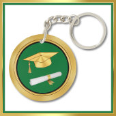 Gepersonaliseerde Afstuderen Sleutelhangers. KLEUR Sleutelhanger