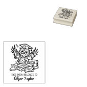 Gepersonaliseerde Afstuderen uil Bookplate Rubberstempel (Gestempeld)