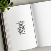 Gepersonaliseerde Afstuderen uil Bookplate Rubberstempel