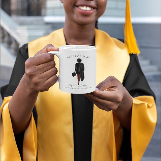 Gepersonaliseerde Afstuderen Waterverf Girl Koffiemok