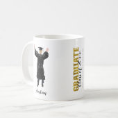 Gepersonaliseerde Afstuderen Waterverf Koffiemok (Voorkant links)