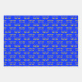 Gepersonaliseerde Afstuderen wensen Elegant Blauw  Inpakpapier Vel (Voorkant 3)