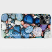 Gepersonaliseerde Agate Handgeschreven Naam Trendy iPhone Hoesje (Achterkant horizontaal)