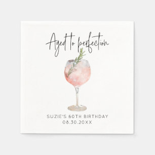 Gepersonaliseerde Aged to Perfection Verjaardag Servet
