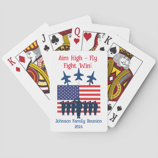 Gepersonaliseerde Air Force Speelkaarten (Achterkant)