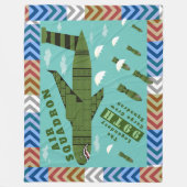 Gepersonaliseerde Air Squadron Fleece Deken (Voorkant)