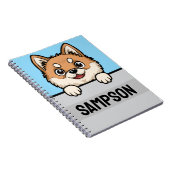 Gepersonaliseerde Akita Inu Aangepaste Naam Tekst Notitieboek (Rechterzijde)