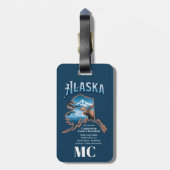 Gepersonaliseerde Alaska Cruise Vakantie Reünie Bagagelabel (Achterkant verticaal)
