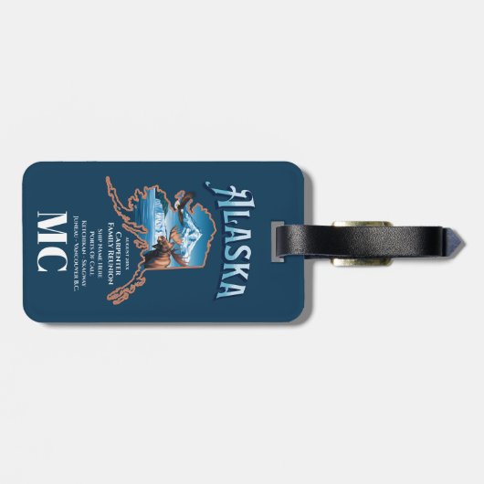 Gepersonaliseerde Alaska Cruise Vakantie Reünie Bagagelabel (Achterkant horizontaal)