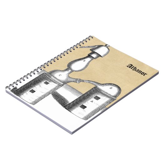 Gepersonaliseerde alchemieoven en alembolische kol notitieboek (Linkerzijde)