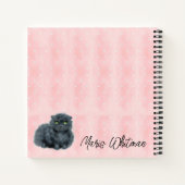 Gepersonaliseerde Alice Quote Gray Cheshire Cat Notitieboek (Achterkant)