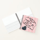 Gepersonaliseerde Alice Quote Gray Cheshire Cat Notitieboek (Binnen)