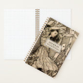 Gepersonaliseerde Alice Wonderland Art Dotted Jour Notitieboek (Binnen)