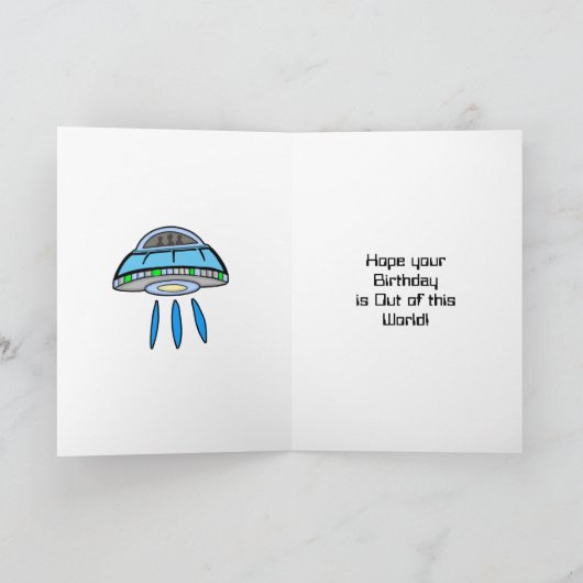 Gepersonaliseerde Alien uit deze werelddag Kaart (Binnen)