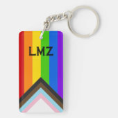 Gepersonaliseerde All Inclusive Pride Flag Sleutel Sleutelhanger (achterkant)