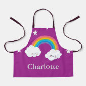 Gepersonaliseerde 'All-Over Print Apron' regenboog Schort (Voorkant)