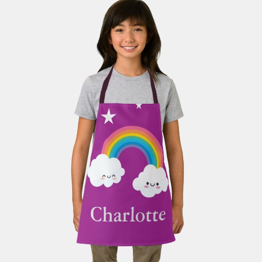 Gepersonaliseerde 'All-Over Print Apron' regenboog Schort (Insitu)