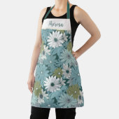 Gepersonaliseerde all-over print Blue Daisy Schort (Insitu)