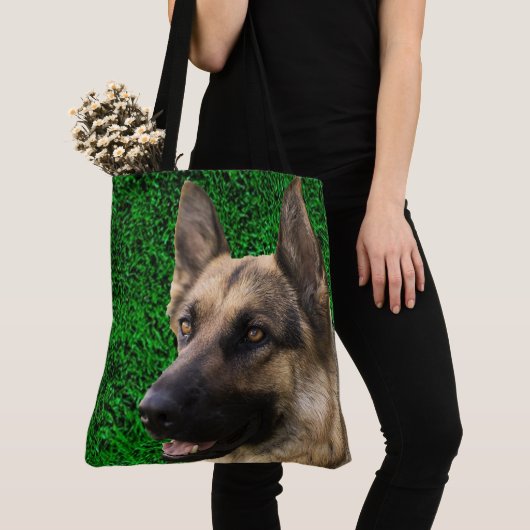 Gepersonaliseerde All-Over-Print Design: Pet Photo Tote Bag (Dichtbij)