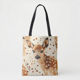 Gepersonaliseerde All Over Print Schattigee Baby H Tote Bag
