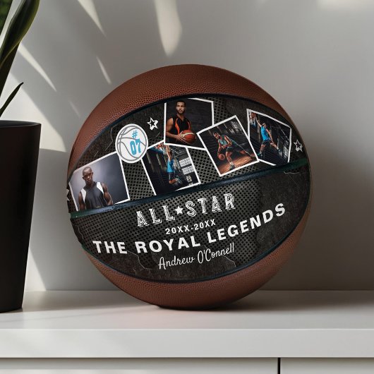 Gepersonaliseerde All-Star Photo Collage Keepsake Basketbal