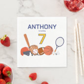 Gepersonaliseerde All-Star Sport Verjaardagstafel  Servet (Insitu)