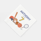 Gepersonaliseerde All-Star Sport Verjaardagstafel  Servet (Hoek)