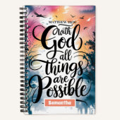 Gepersonaliseerde alle dingen zijn mogelijk dagboe notitieboek (Voorkant)