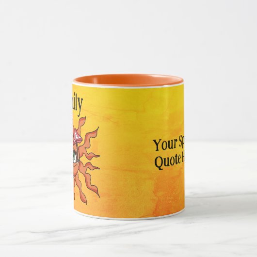 Gepersonaliseerde Alle Sun-Seeing Mushroom Rays Mok (Midden)