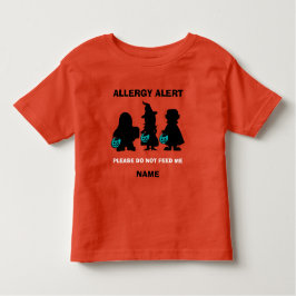 Gepersonaliseerde Allergy Alert Halloween Blauwgro Kinder Shirts