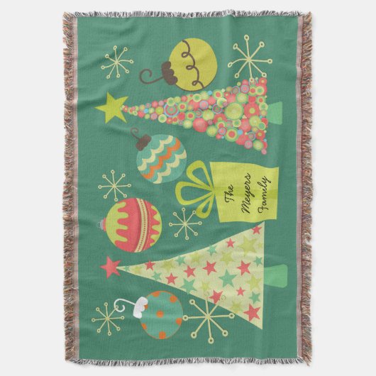 Gepersonaliseerde alles Kerstmis vakantie gooien Deken (Voorkant Verticaal)