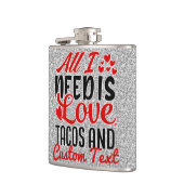 Gepersonaliseerde Alles wat ik nodig heb is Liefde Heupfles (Links)